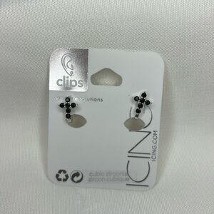 Icing Cross Clip On Earrings
